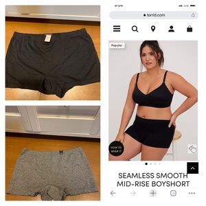 Torrid NWT Seamless Smooth Mid-Rise Boyshorts.
